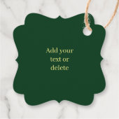 トルコと野菜は幸せな感謝祭の緑 フェイバータグ (裏面)