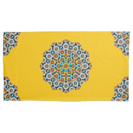 トルコと黄色の大理石モロッコモザイク 枕カバー