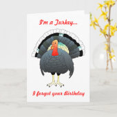 トルコのなんと誕生日か カード (黄色い花)