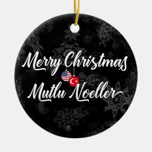 トルコのアメリカの二か国語の休日の装飾 セラミックオーナメント (正面)