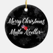 トルコのアメリカの二か国語の休日の装飾 セラミックオーナメント (裏面)