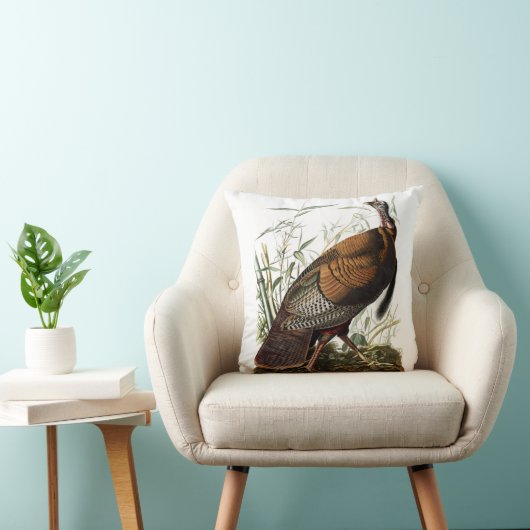 トルコのアメリカの野生の枕、ジェームスAudubonのクッション クッション (椅子)
