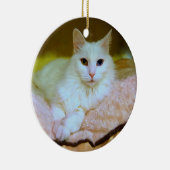 トルコのアンゴラのプリンセス猫のオーナメント セラミックオーナメント (右)