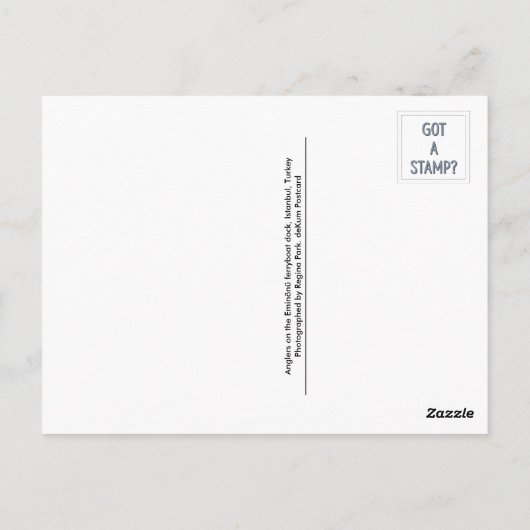 トルコのイスタンブールおみやげポストクロッシング用はがき ポストカード (裏面)