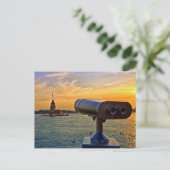 トルコのイスタンブールにある旧式塔。 ポストカード (スタンド正面)