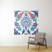 トルコのイズニクのタイル:ヴィンテージパターン。 タペストリー (インサイチュ)