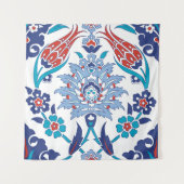 トルコのイズニクのタイル：ヴィンテージパターン。 タペストリー (正面)