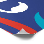 トルコのイズニクのタイル:ヴィンテージパターン。 ポスター (角)