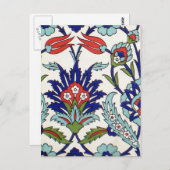 トルコのイズニックタイルのポストカード ポストカード (正面/裏面)