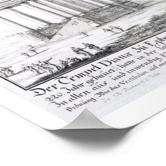 トルコのエフェソスにあるダイアナの神殿 ポスター (角)