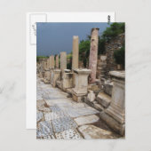 トルコのエフェソスの街の古代ローマの道路 ポストカード (正面/裏面)
