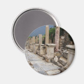 トルコのエフェソスの街の古代ローマの道路 マグネット (正面/裏面)