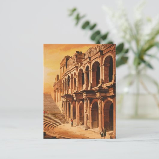 トルコのエフェソス。ヴィンテージ円形劇場の遺跡 ポストカード (スタンド正面)