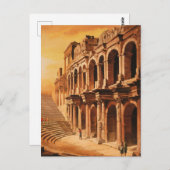 トルコのエフェソス。ヴィンテージ円形劇場の遺跡 ポストカード (正面/裏面)