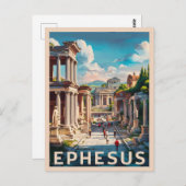 トルコのエフェソス。ヴィンテージ旅行 ポストカード (正面/裏面)