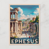 トルコのエフェソス。ヴィンテージ旅行 ポストカード (正面)