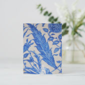 トルコのオスマン帝国の青と白のセラミックタイル ポストカード (スタンド正面)