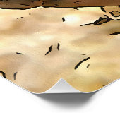 トルコのカメのクローズアップ側ポートレート ポスター (コーナー)