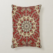 トルコのカーペットの万華鏡のように千変万化するパターン アクセントクッション (正面(垂直))