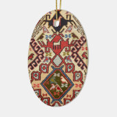 トルコのカーペット#1 セラミックオーナメント (左)