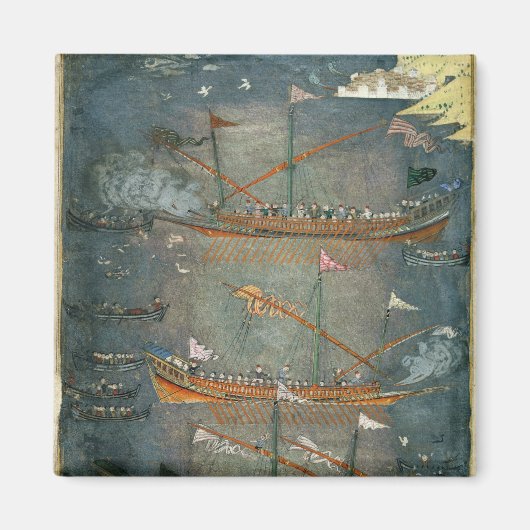 トルコのガレー戦闘中, c.1636 マグネット (正面)