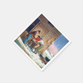 トルコのクリスマス・フランシス・エドモンドの準備1851 スタンダードカクテルナプキン (角)