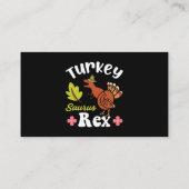 トルコのサウルスレックス感謝恐竜トルコの子供 名刺 (裏面)