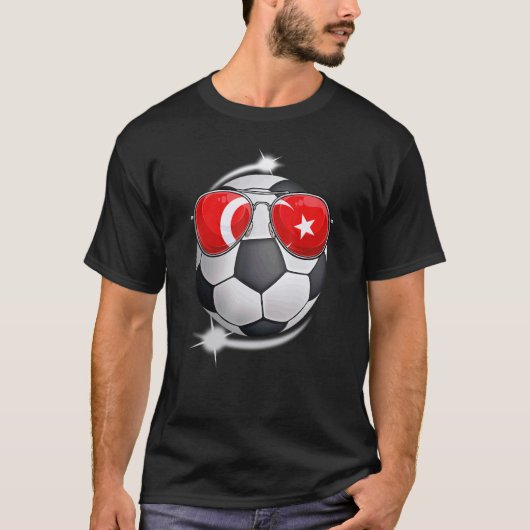 トルコのサッカーファンサングラスサッカートルコ Tシャツ (正面)
