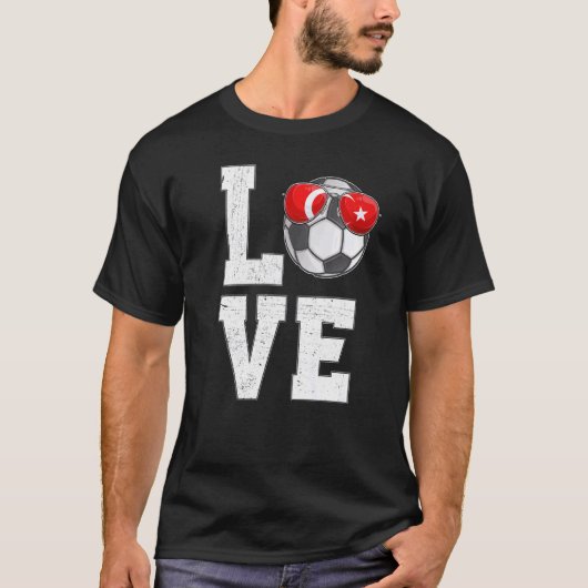 トルコのサッカーラブタークファン国旗 Tシャツ (正面)