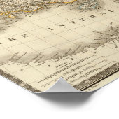 トルコのシリアの地図 ポスター (角)