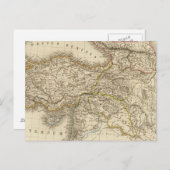 トルコのシリアの地図 ポストカード (正面/裏面)