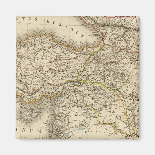 トルコのシリアの地図 マグネット (正面)