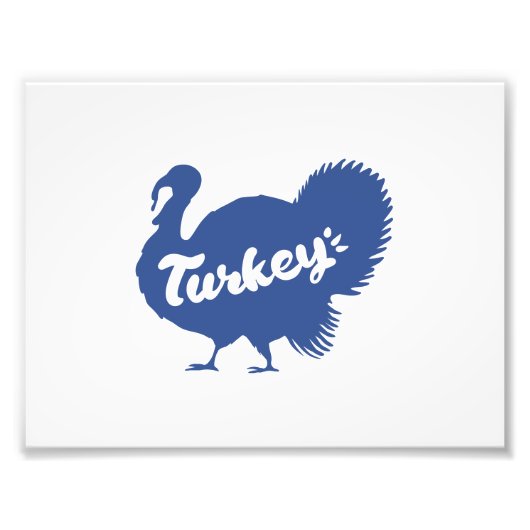 トルコのシルエット – 背景色を選択 フォトプリント (正面)