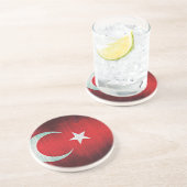 トルコのスタイリッシュな国旗 コースター (側面)