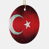 トルコのスタイリッシュな国旗 セラミックオーナメント (右)