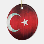 トルコのスタイリッシュな国旗 セラミックオーナメント (左)
