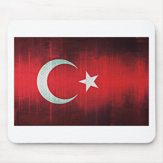 トルコのスタイリッシュな国旗 マウスパッド (正面)