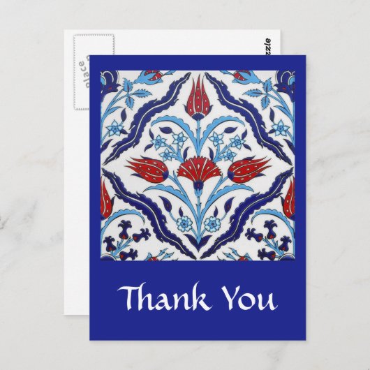 トルコのタイルありがとうはがき ポストカード (正面/裏面)