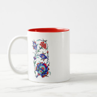 トルコのタイルの花 ツートーンマグカップ