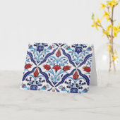 トルコのタイルカード カード (黄色い花)