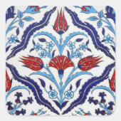 トルコのタイル正方形ステッカー スクエアシール (正面)