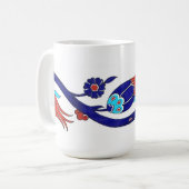 トルコのチューリップのマグ コーヒーマグカップ (正面左)