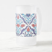 トルコのチューリップの曇らされたガラスのマグ フロストグラスビールジョッキ (正面右)