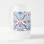 トルコのチューリップの曇らされたガラスのマグ フロストグラスビールジョッキ (正面左)