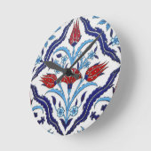 トルコのチューリップの柱時計 ラウンド壁時計 (傾斜)