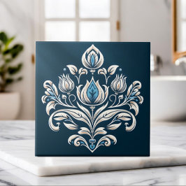 トルコのチューリップオスマンインスパイアル タイル