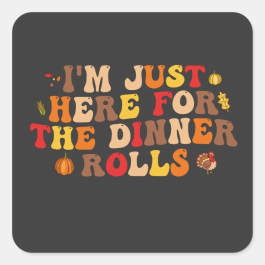 トルコのディナーに来転がおもしろいた スクエアシール (正面)