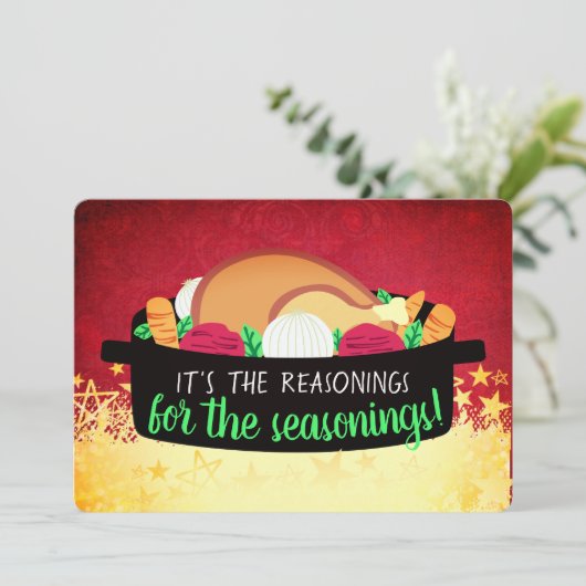 トルコのディナーレストランケータリングクリスマスカード シーズンカード (スタンド正面)