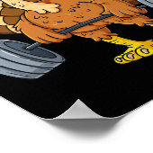 トルコのデッドリフトおもしろい感謝祭の日のフィットネスの重量 ポスター (角)