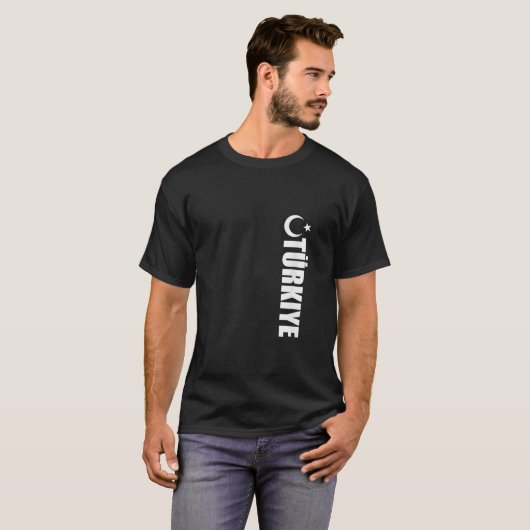 トルコのトゥルキイェトルコのFutbolギフト三日月の星旗 Tシャツ (正面フル)